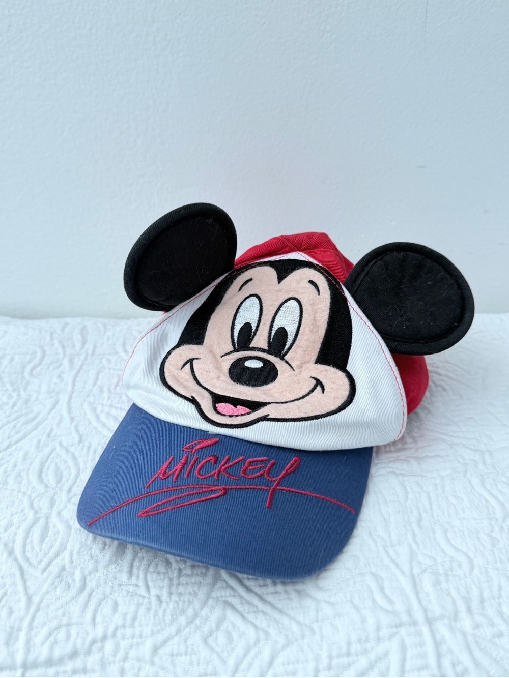 Disney Parks Mickey Mouse Infant Hat 49-52cm Ears Embroidered Baseball Cap